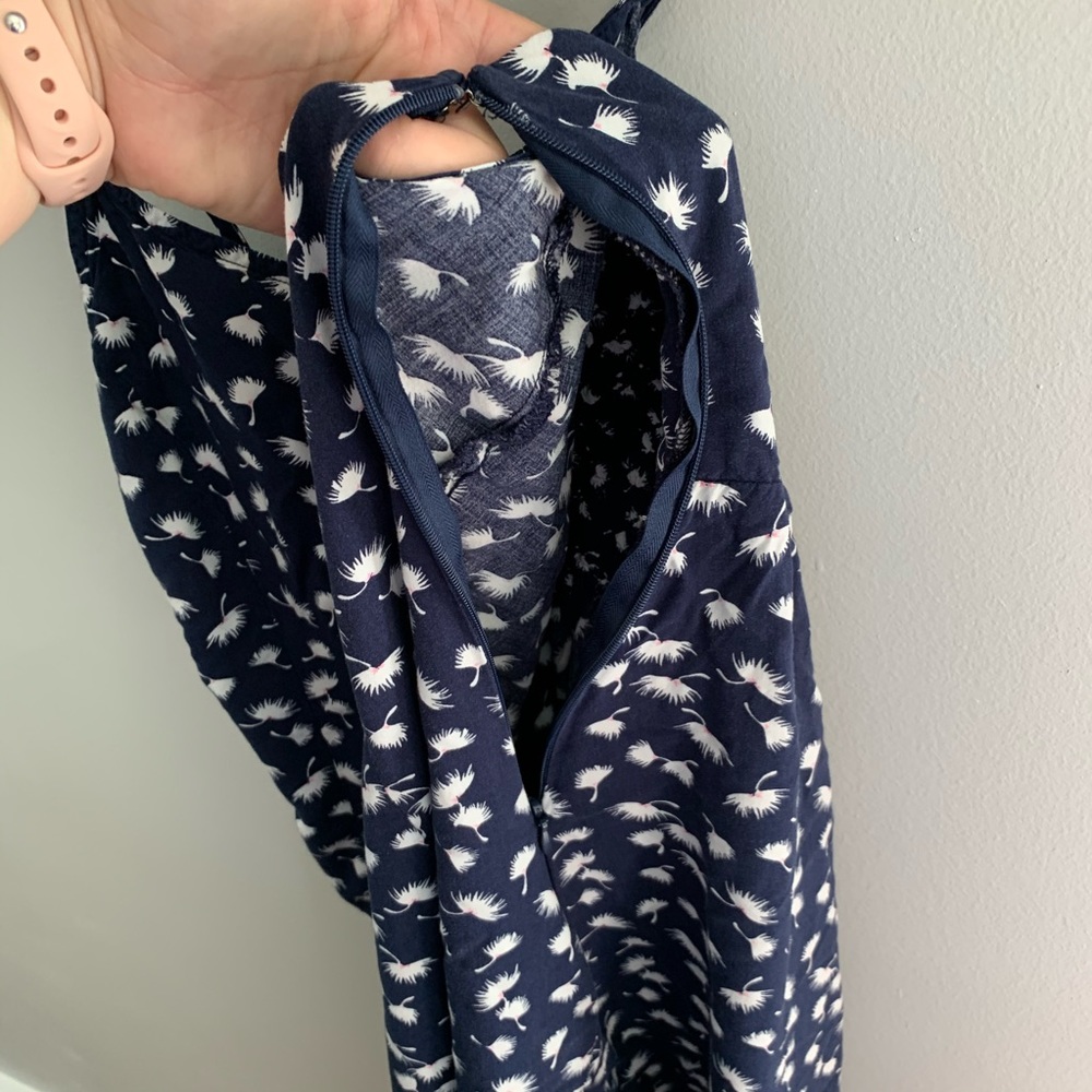 Old Navy | Midi Cami Dress Navy Dandelion Print - Picture 5 of 8